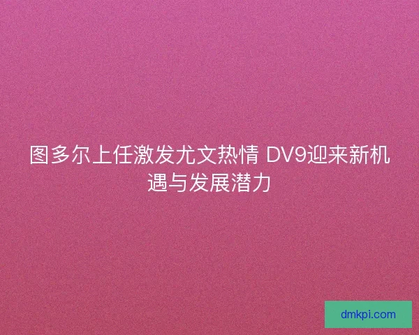 图多尔上任激发尤文热情 DV9迎来新机遇与发展潜力 图多尔上任激发尤文热情 DV9迎来新机遇与发展潜力